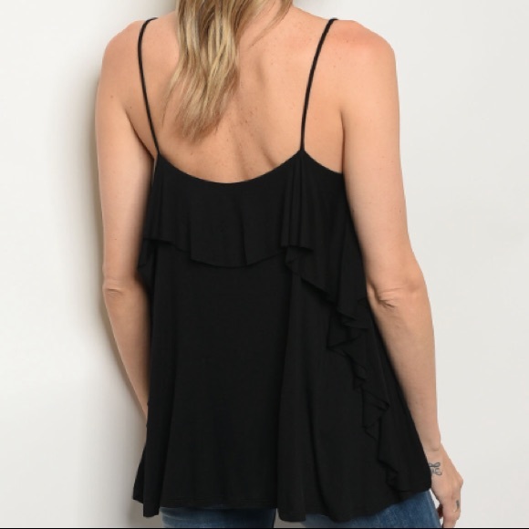 ❗️Last 2! S, L Black ruffle tank - Picture 4 of 4